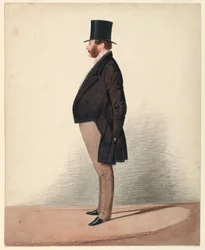 Dibujo, Retrato de hombre no identificado, 1870-80